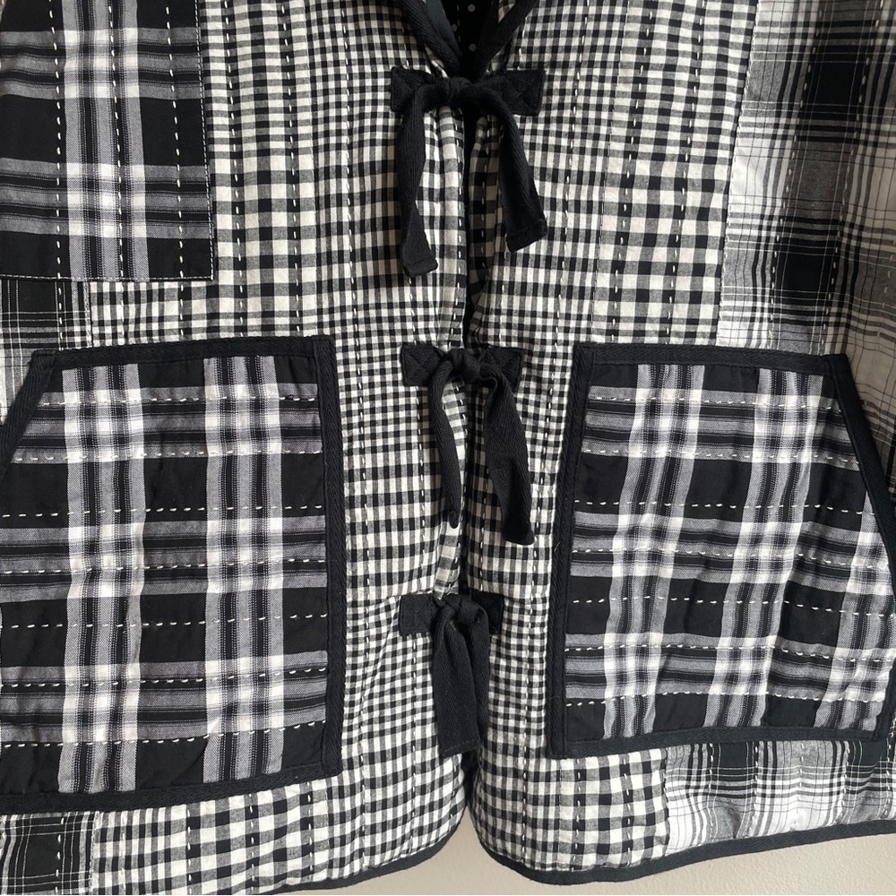 THE GREAT. Checkered Black and White Blazer - Picture 4 of 14